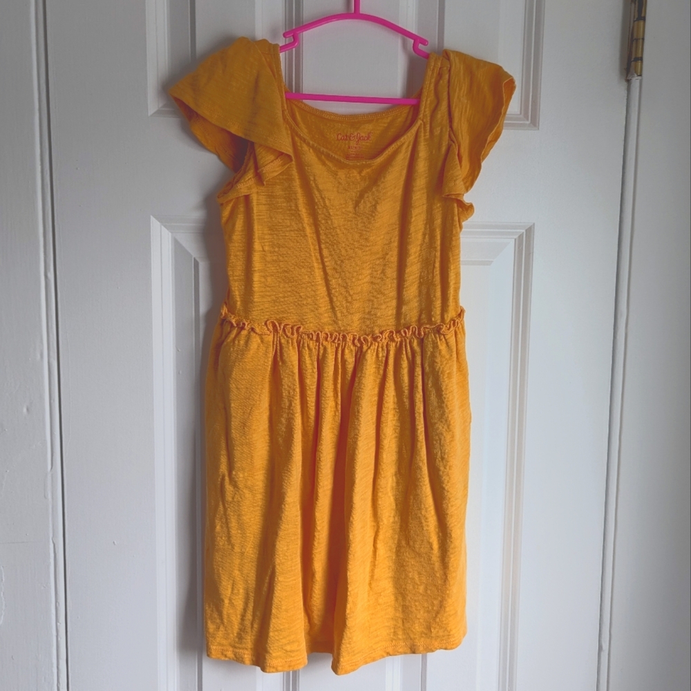 Cat & Jack Sunflower Yellow Girls XS 4-5 Dress